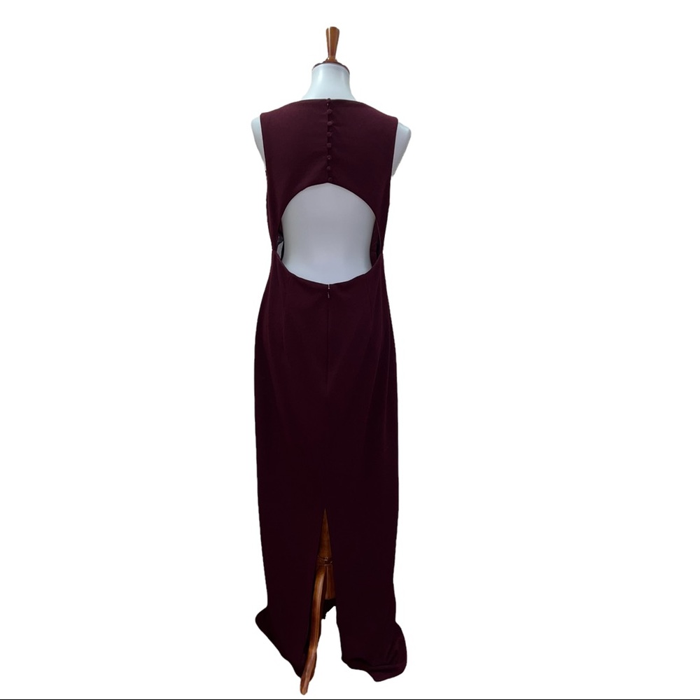 NWT Watters Dress #6812 Gown Open Back Tie Wine Size 10 - Picture 3 of 6